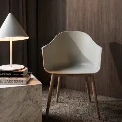 Norm Architects Harbour Arm Chair, Dining Height, Hard Shell Furniture