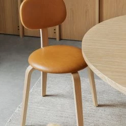 Afteroom Studio Furniture Afteroom Plus, Wooden Base Dining Chair, Upholstered