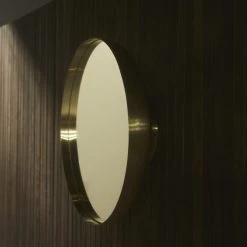 Nick Ross Studio Darkly Mirror, Large, Brass Furniture