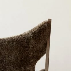 Ib Kofod-Larsen Knitting Chair, Sheepskin Upholstery Furniture 55 Ib Kofod-Larsen Knitting Chair, Sheepskin Upholstery Furniture