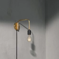 Soren Rose Studio Staple Wall Lamp, Fixture, Brass Lighting